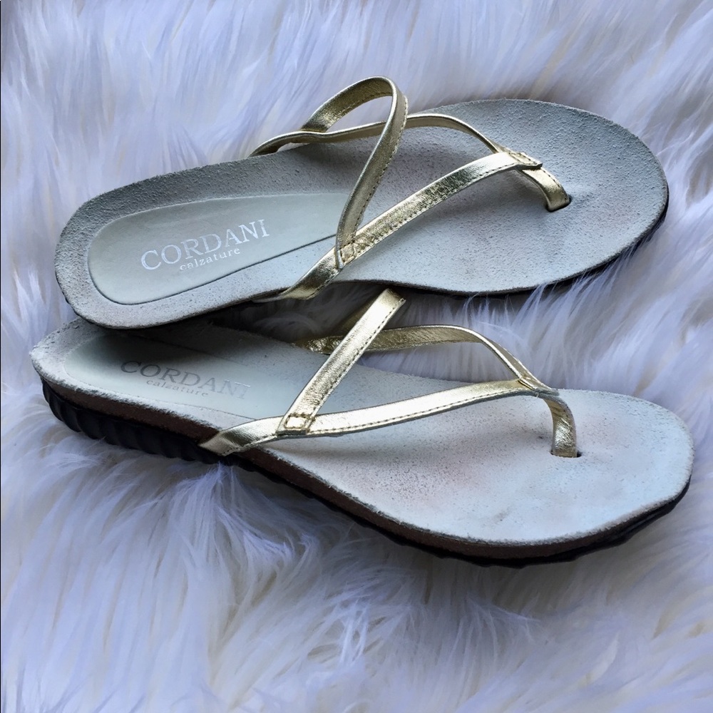Cordani Gold Muri / Gold Leather Sandals